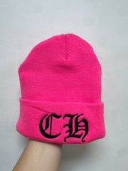 Chrome Hearts Hot Pink CH Beanie