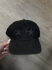 Amiri Black 3 Star Trucker Cap