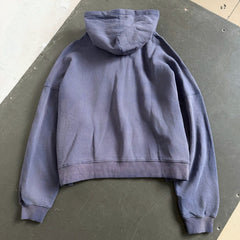 ERD Heavyweight Washed Distressed Graphic Zip Up Hoodie