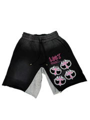 Lost Intricacy Black Pink Mitt Shorts