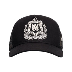 Amiri 'MA Crest' Black Trucker Hat