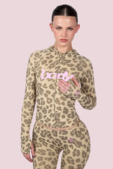 Body By Raven 'Basics 2.0' Leopard & Baby Pink Zip Up Hoodie