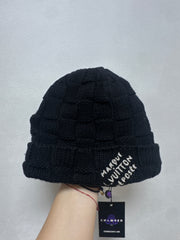 Louis Vuitton Black White Damier Marque Beanie
