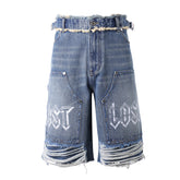 Lost Intricacy 'Blue Carpenter' Jean Shorts