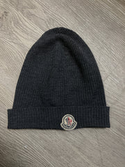 Moncler Grey Logo Beanie
