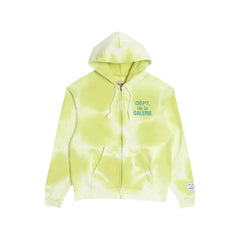 Gallery Dept. 'French Logo' Lime Green Zip Up Hoodie