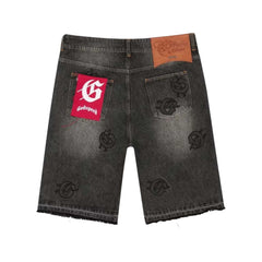 Godspeed 'Infinity Logo' Black Wash Jean Shorts
