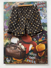 Louis Vuitton Brown Floral Monogram Swim Trunks