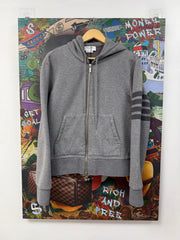 Thom Browne Grey Tonal 4 Bar Zip Up