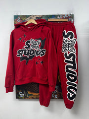 SB Studios Red Black Sweatsuit