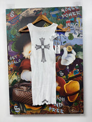Chrome Hearts White Big Cross Dress