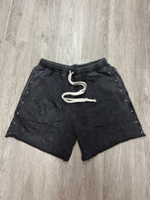 Saint Vanity Terry Cloth Black Studded Shorts