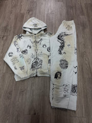Balenciaga White Tattto Sweatsuit