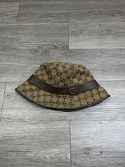 Gucci Brown Monogram Bucket Hat