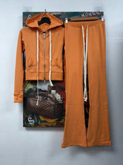 Body By Raven Orange Knitwear Sweatsuit