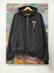 Chrome Hearts Black T-Bar USA Shoulder Logo Thermal Zip Up