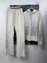 Who Decides War White Stained Glass Rhinestone (Fits Large) Sweatsuit