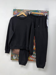 ALO Black Chill Crew Sweatsuit