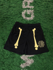EE Bone Black & Cream Shorts