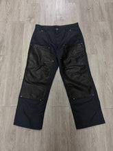 Chrome Hearts Navy Nylon Leather Double Knee Pants