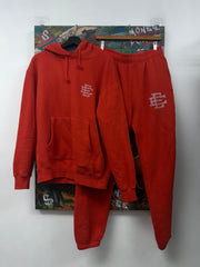 Eric Emanuel Red Swarovski Crystal Sweatsuit