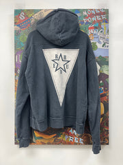 Rhude Black Washed Eagle Hoodie