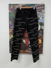 Lost Rhinestone Black Jeans