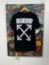 Off-White Black White Navy Cabin Baggage Tape Tee