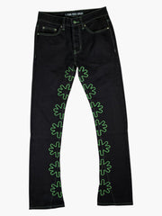 LostSHDWS Outline Black & Green Jeans
