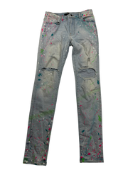 Amiri Thrasher Splatter South Beach Light Wash Jeans