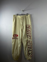 VALE Cream & Red Parachute Pants