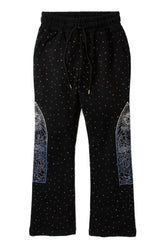 Who Decides War "Stained Glass" Rhinestone Coal Sweats