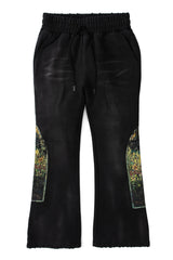 Who Decides War "Faded Glass" Black Sweats
