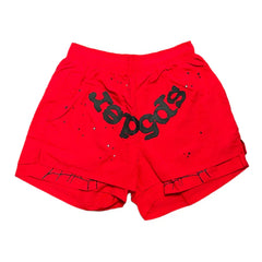 Sp5der OG Web Double Layer Red Shorts