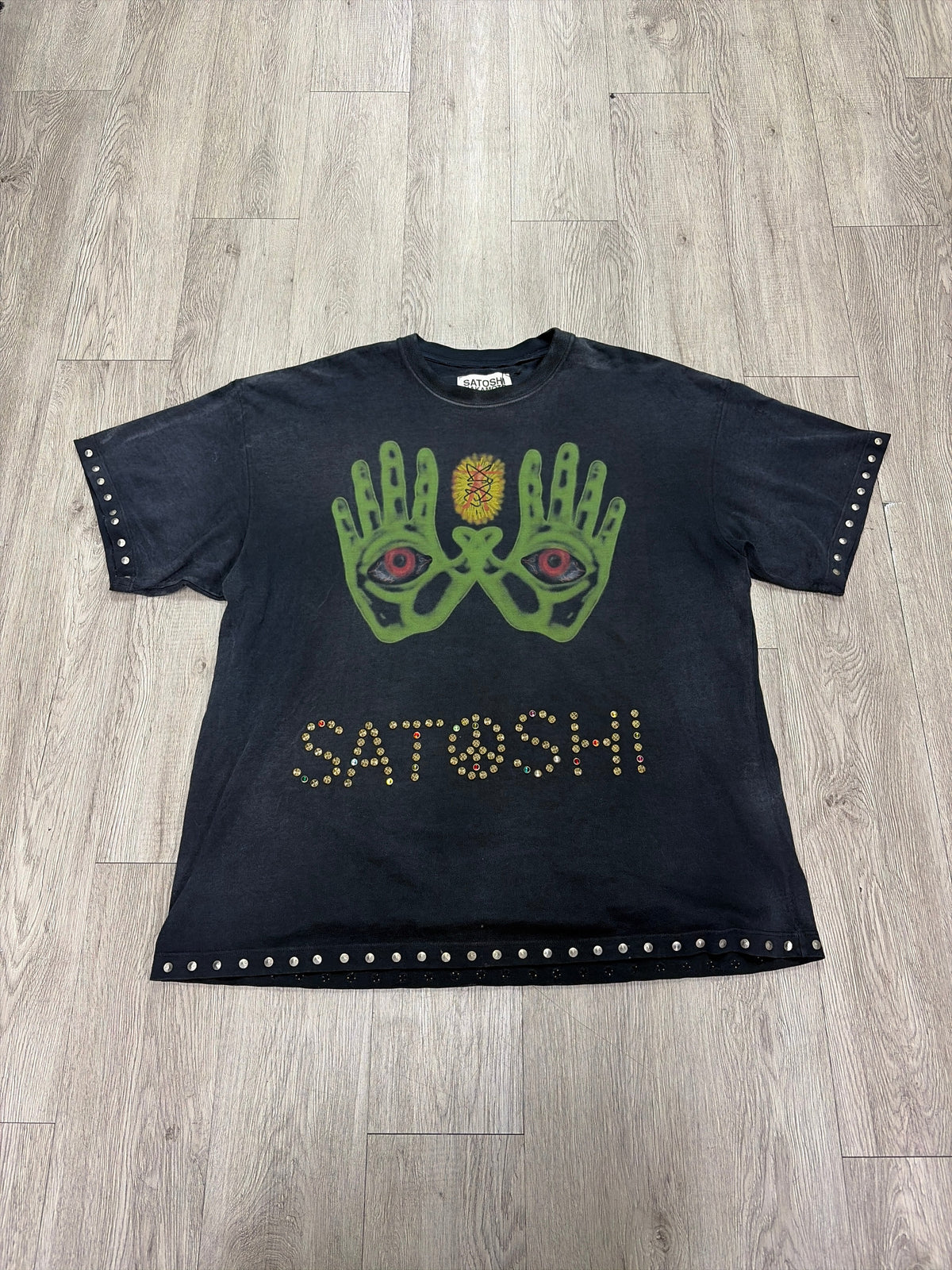 Satoshi Nakamoto Studded Peace Tee