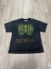 Satoshi Nakamoto Studded Peace Tee