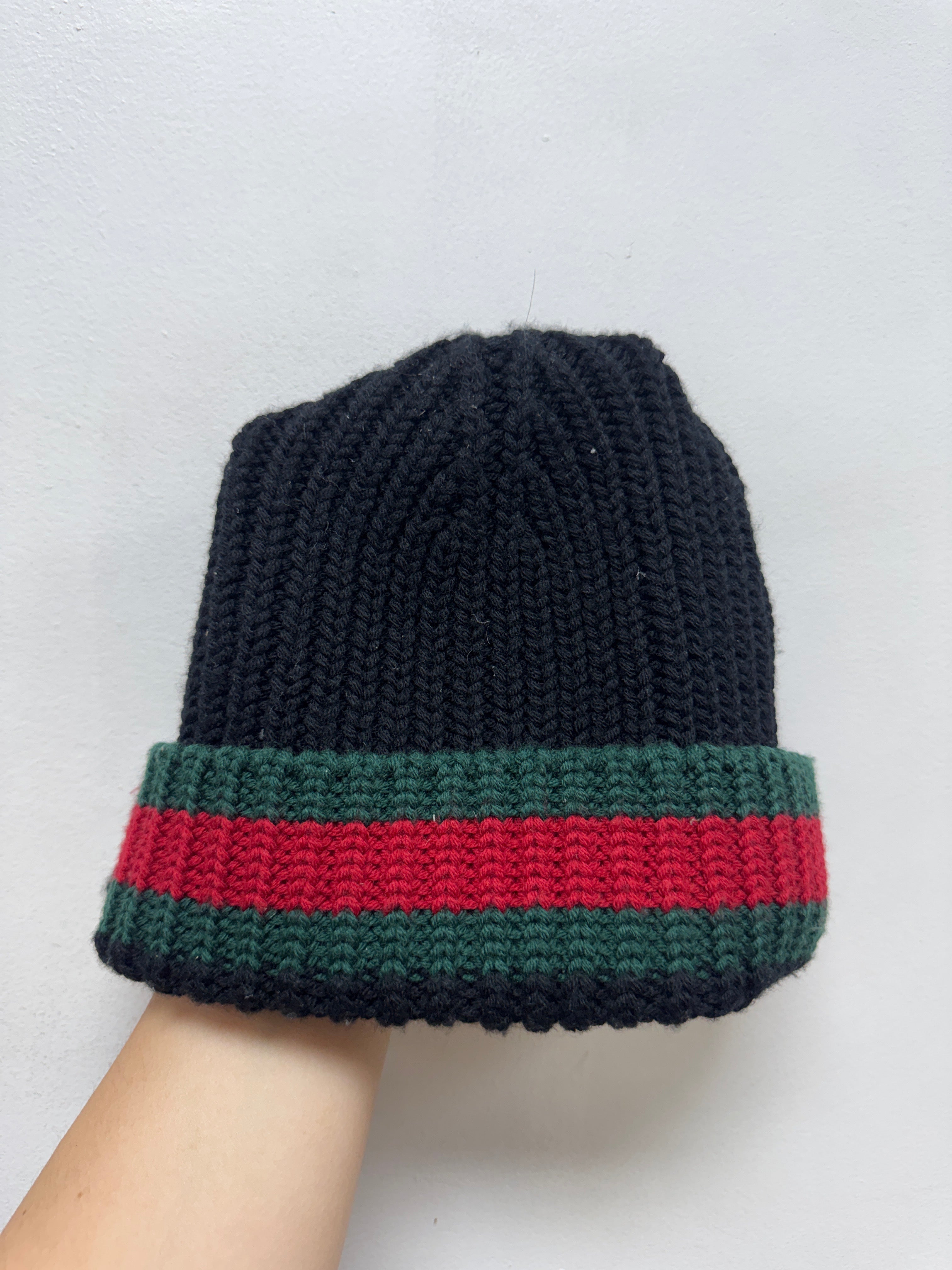 Gucci Black Striped Beanie