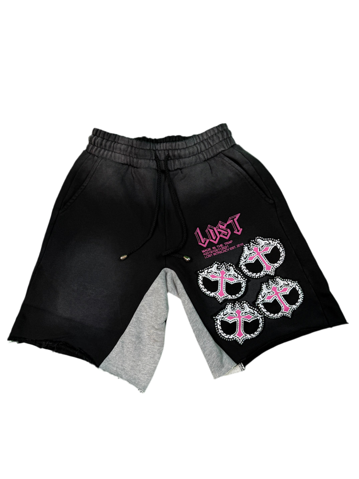 Lost Intricacy Black Pink Mitt Shorts