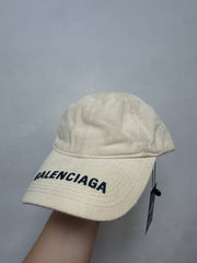 Balenciaga Cream Black Hat