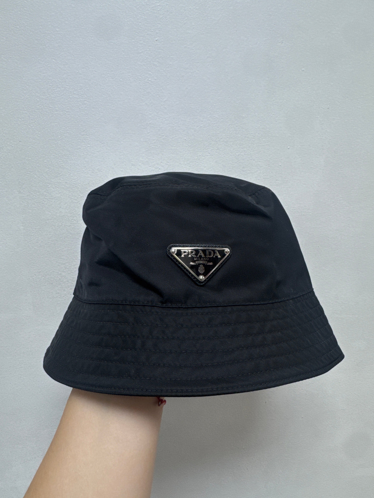 Prada Black Nylon Bucket Hat