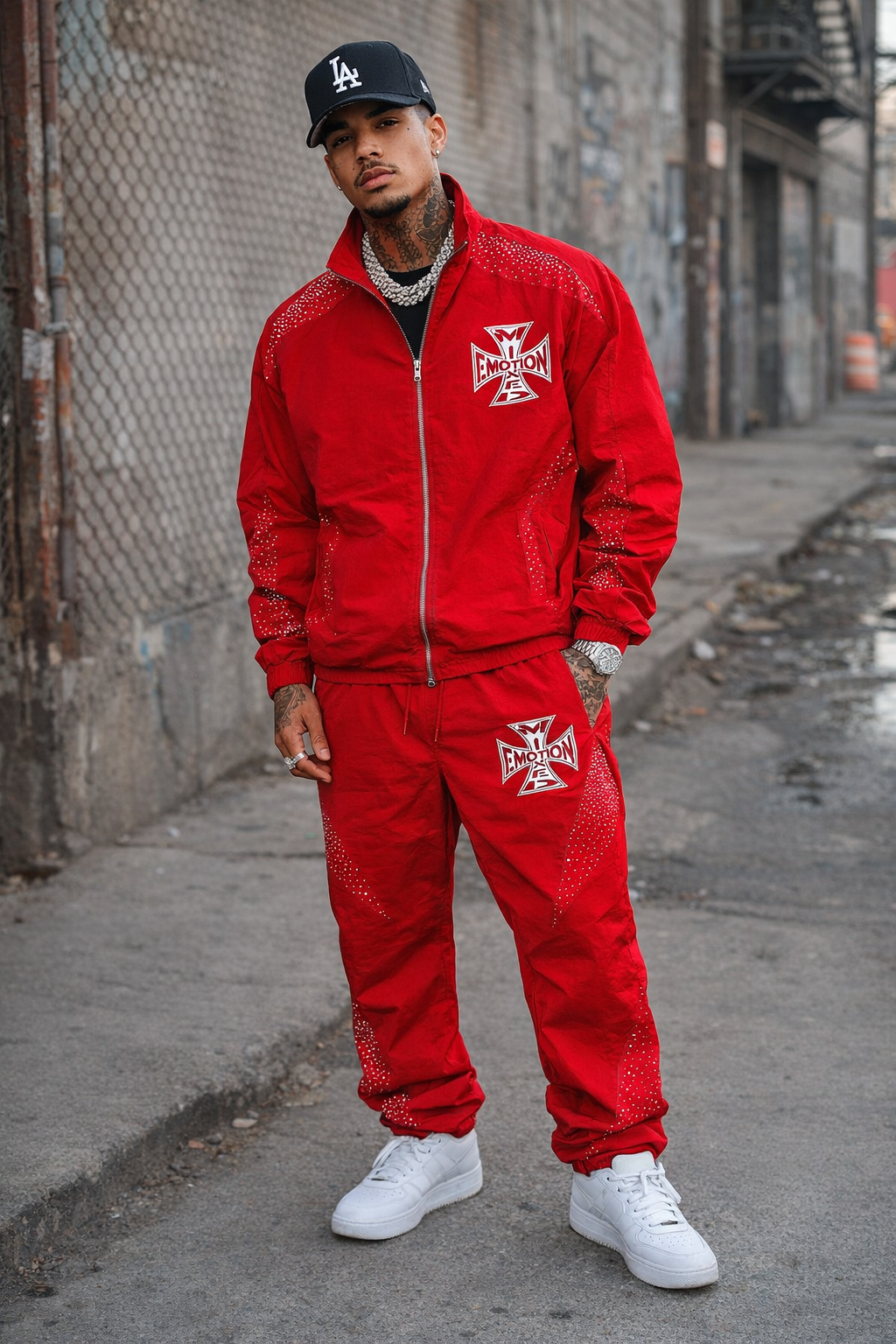 MIXED EMOTION NYLON SET RED