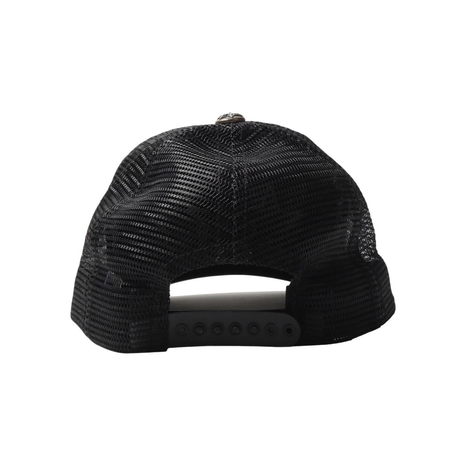 Chrome Hearts 'Leather 3 Star' Black & White Trucker Hat