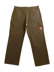Chrome Hearts 'Leather Double Knee' Nylon Brown Pants