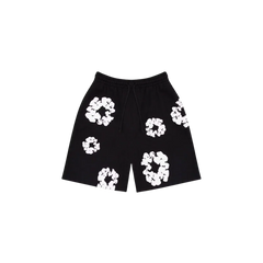 Denim Tears Cotton Wreath Black Shorts