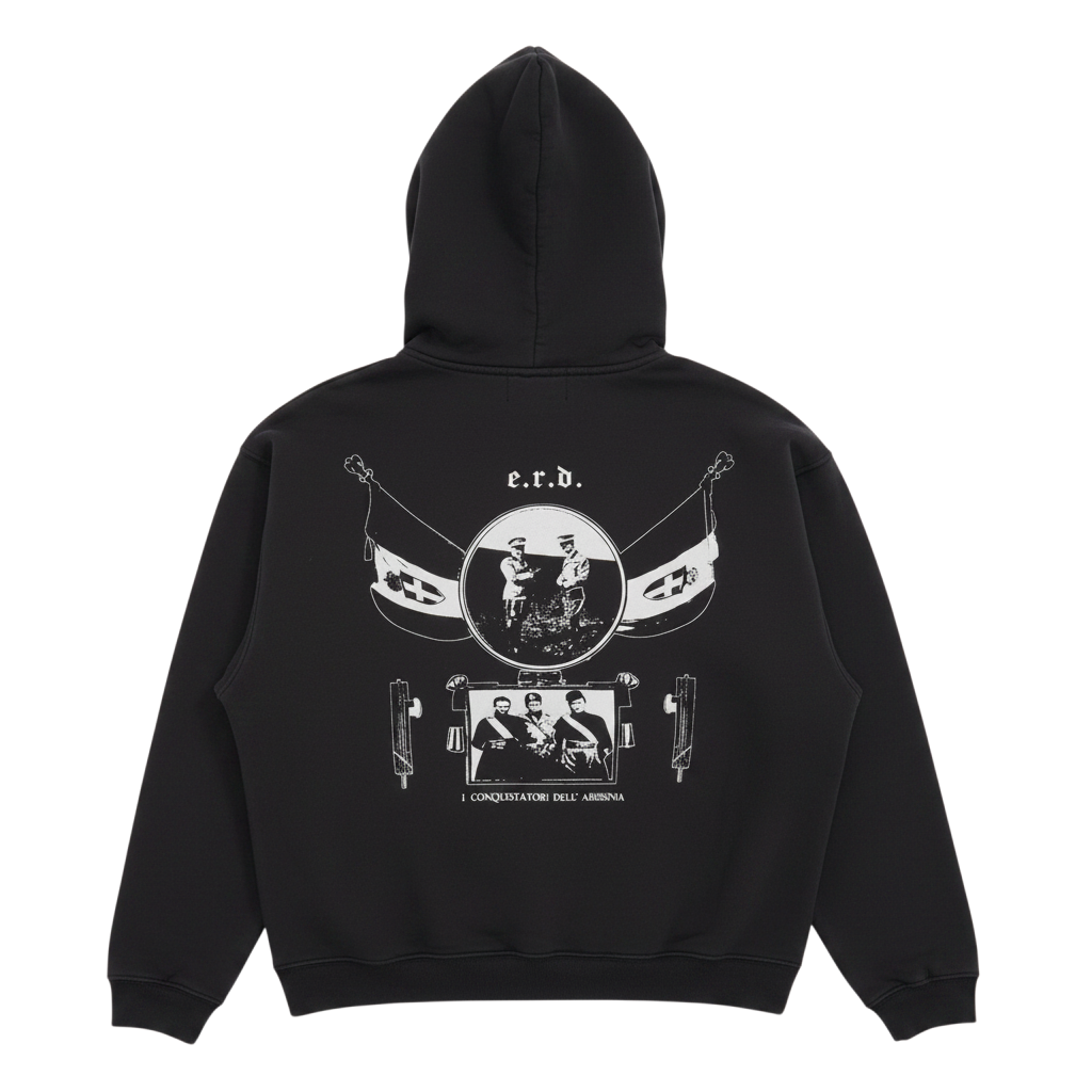 Enfants Riches Déprimés 'Architectura di Mussolini' Grey & White Hoodie