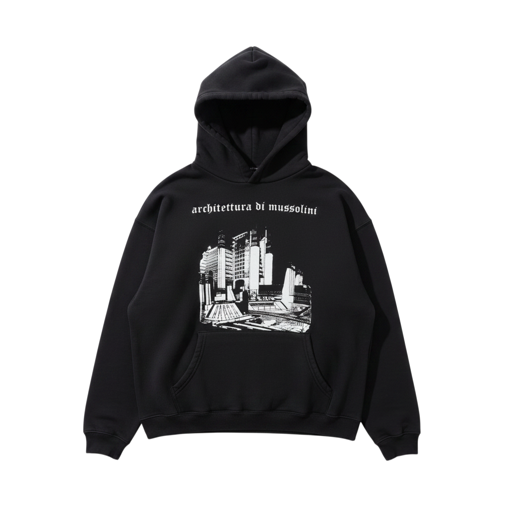 Enfants Riches Déprimés 'Architectura di Mussolini' Grey & White Hoodie