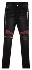 Amiri MX2 "Velvet PJ" Patch Black Jeans