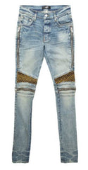 Amiri Jean Velvet PJ MX2 Clay Indigo New