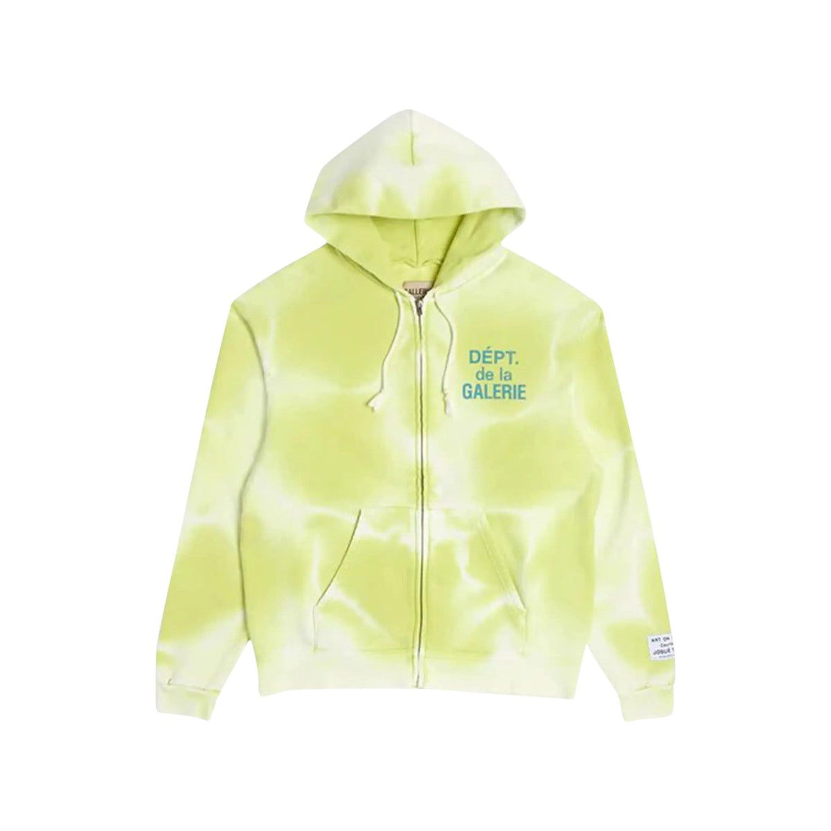 Gallery Dept. 'French Logo' Lime Green Zip Up Hoodie