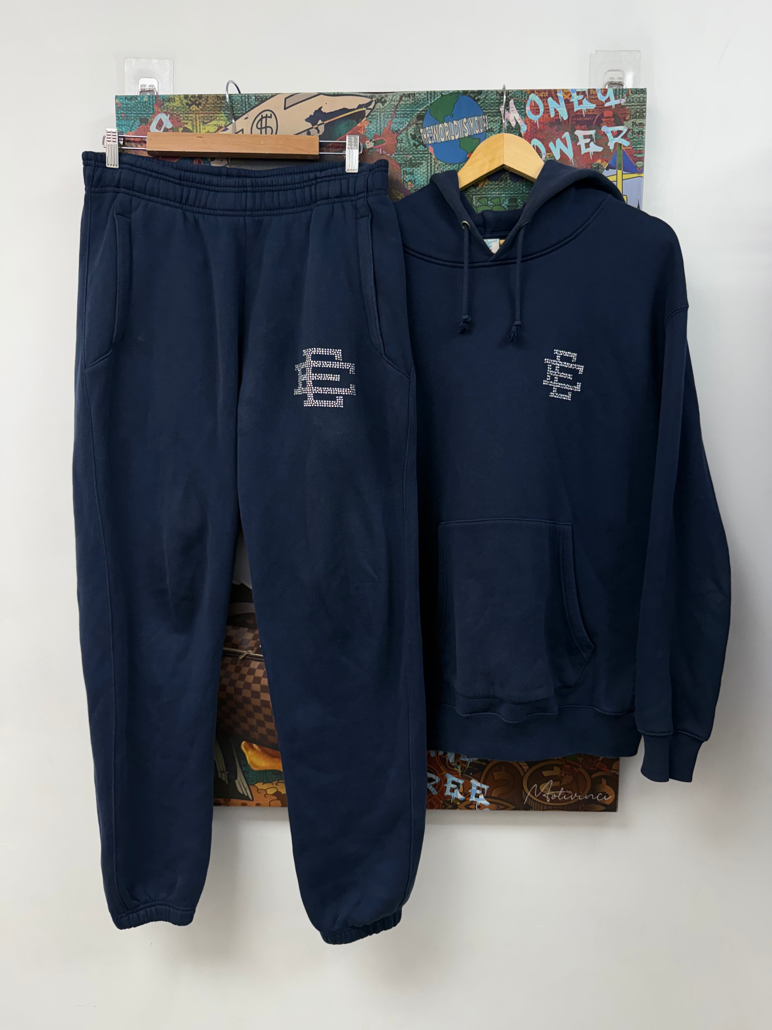 Eric Emanuel Navy Swarovski Sweatsuit